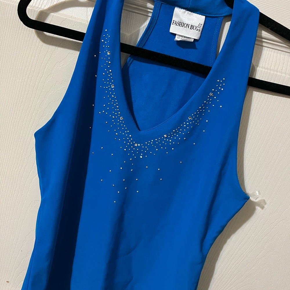Fashion Bug Blue Embellished Women's Top